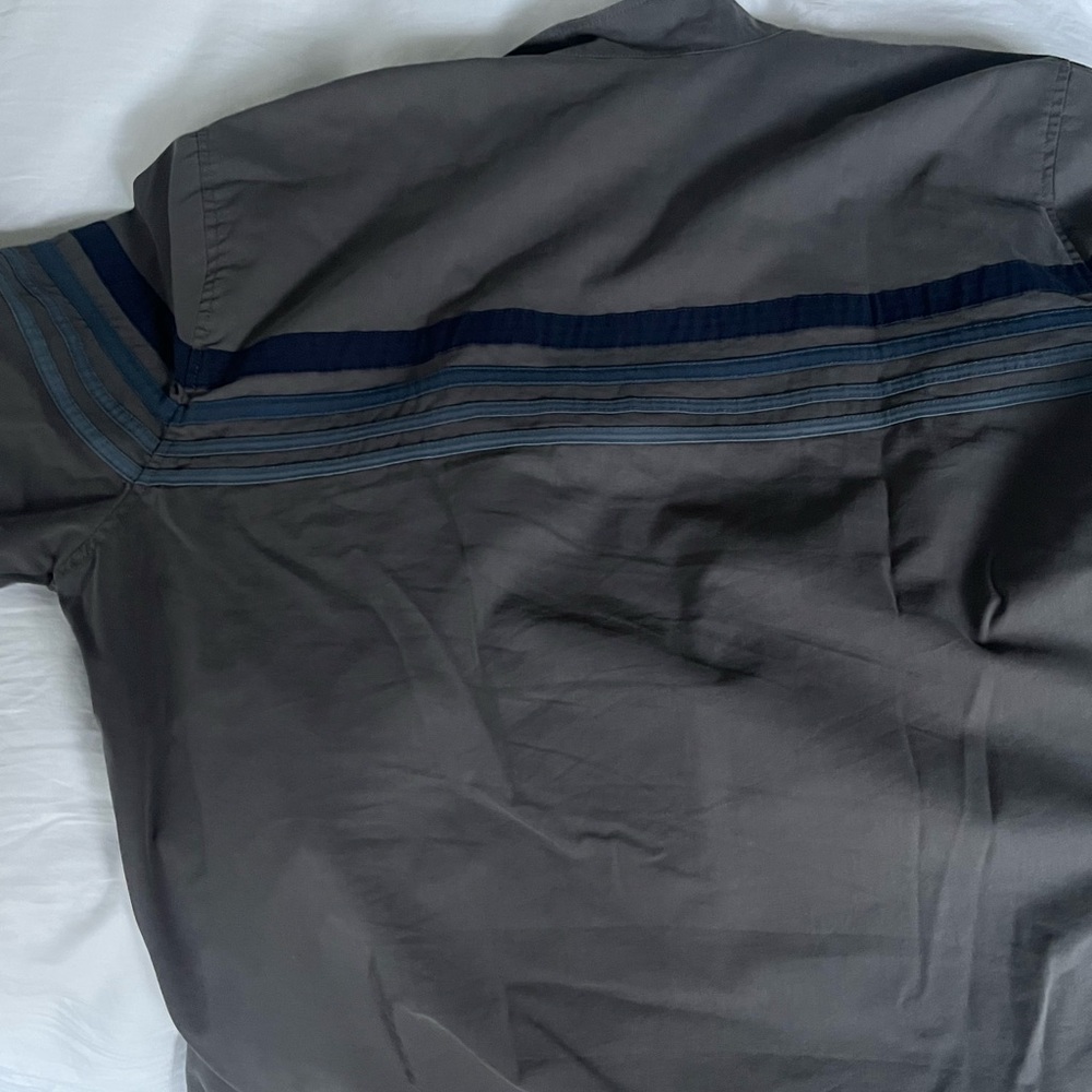 Marine layer - XL Men's Gray Jacket with Blue Stripes - Picture 4 of 4